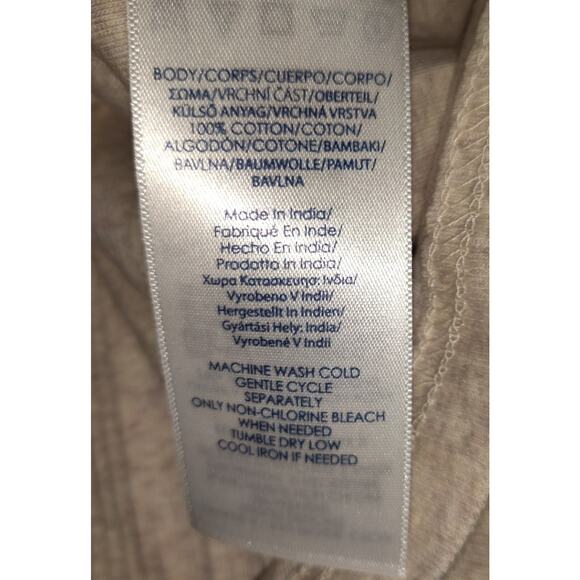 Chaps Womens Beige Top PLUS Sz 3X Lightweight Wide Ribbing Pockets River NWT - Picture 7 of 15